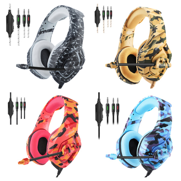 ONIKUMA K1-B Camouflage Elite stereo gaming headset - Yellow