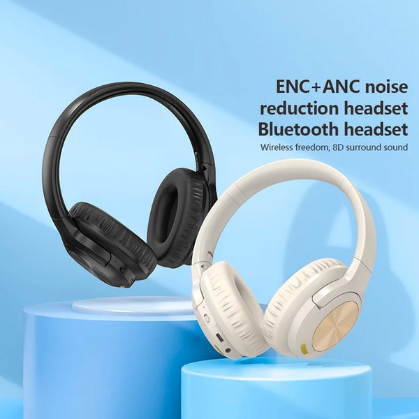 Wireless Headset ( BL 51 ) ANC+ENC Noise Canceling Bluetooth v5.3 High Quality Headphone - Black