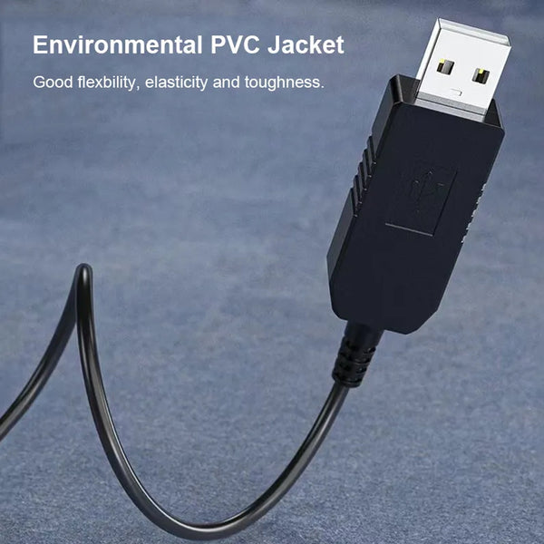 USB to 12V DC Cable Convertor with 2.1mm Male Connector