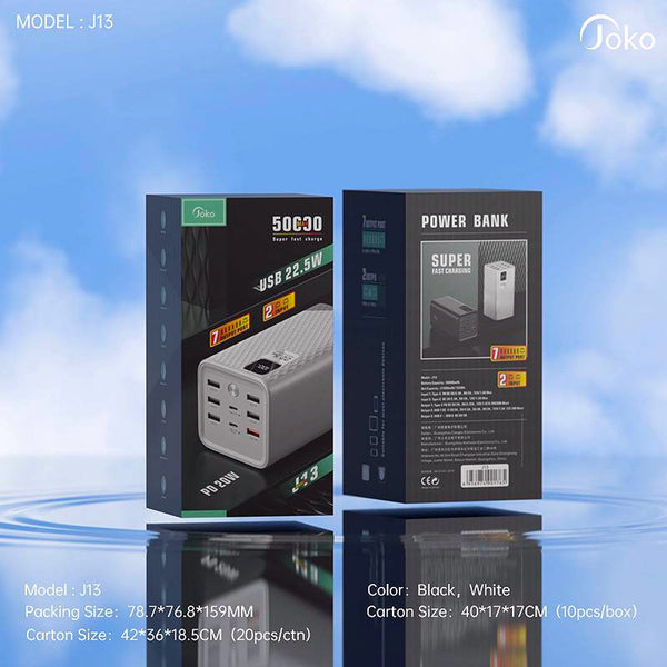 JOKO Fast Charger Power Bank 22.5W High Capacity 50000mAh J-13