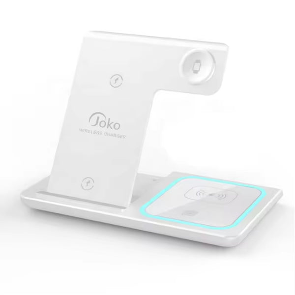 Multi Functional 3-in-1 Foldable 15W Wireless Charging Stand Q09 - White