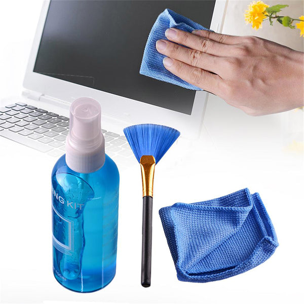 LCD Screen Cleaning Kit 3-In-1 for TV, Smart Phone, Monitors , Laptop 100ML