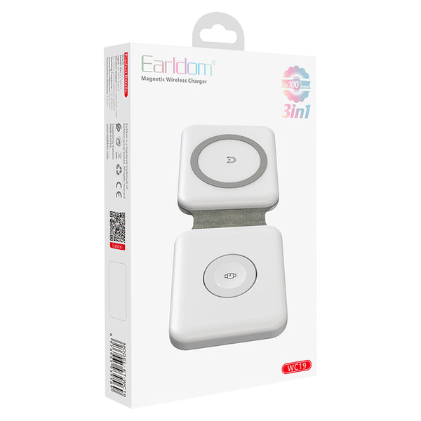 Earldom 18W Magnetic Duo Charger (Compatible with iPhone, AirPods & Apple Watch)