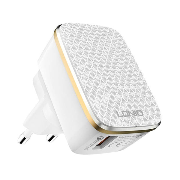 LDNIO Quick Charging QC3.0 Block with Lightning Cable for iPhone