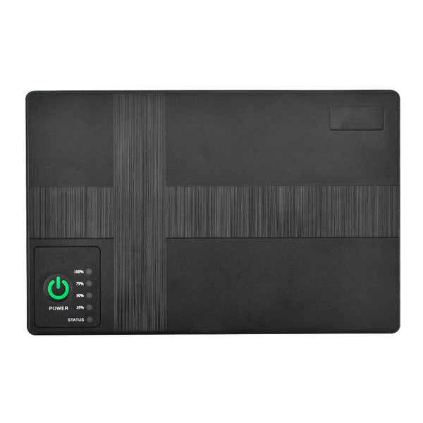 Mini DC UPS Multifunctional Portable Power Backup 10400mah for Wifi Router - Black