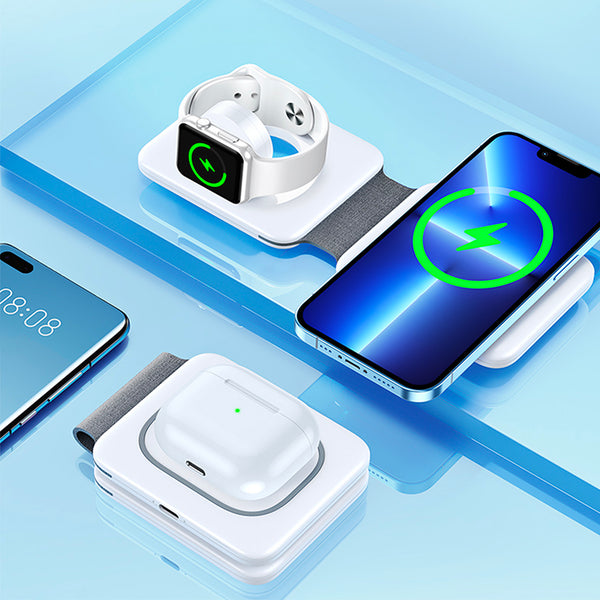 Earldom 18W Magnetic Duo Charger (Compatible with iPhone, AirPods & Apple Watch)
