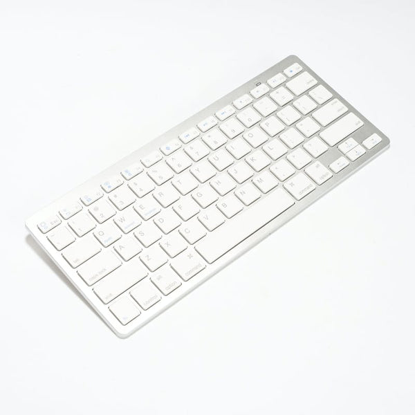 Ultra Slim Design KB450 Bluetooth Wireless Keyboard - Silver & White