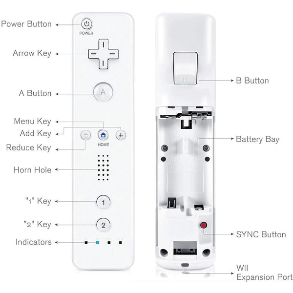 Wii Remote Controller for Nintendo Wii with Case - White