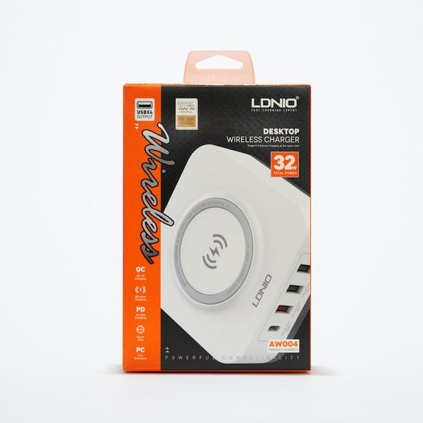 LDNIO 32W Desktop Power Station with Wireless Charger
