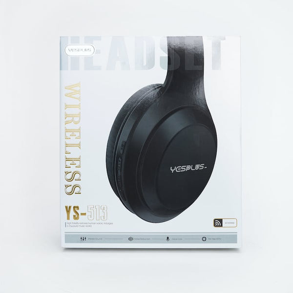 YesPlus Bluetooth Ergonomic Over-Ear Wireless Headphones YS-513 Black