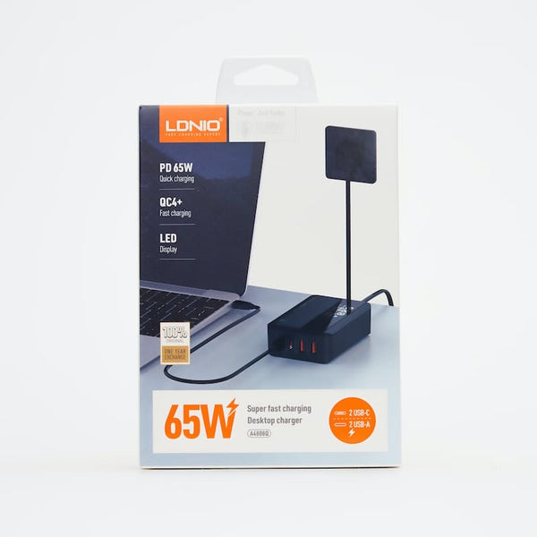 LDNIO 65W PD Desktop Charger with 1.5m Cable