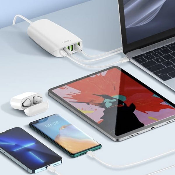 LDNIO 65W QC3.0 PD Desktop Charger with 1.5m Cable (6x USB)