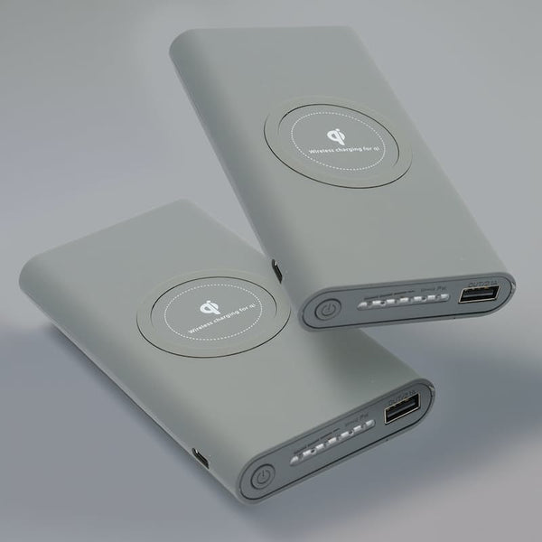 Wireless Smartphone Charger Qi 15000mah Powerbank - BLACK