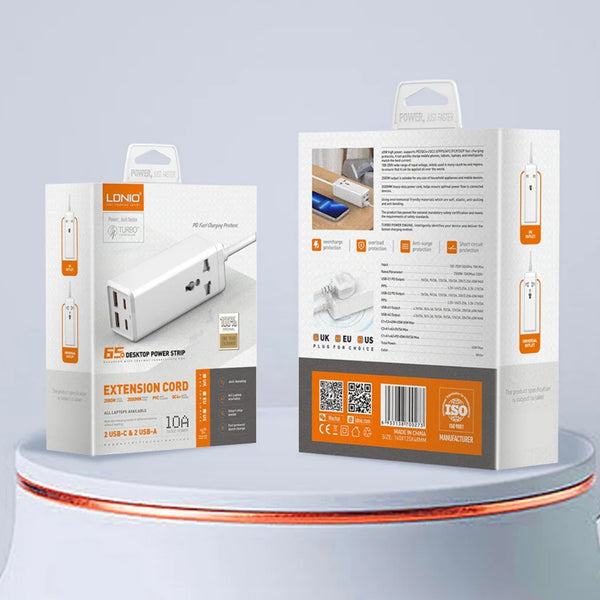 LDNIO 65W Multifunction Universal Power Adapter SC1418