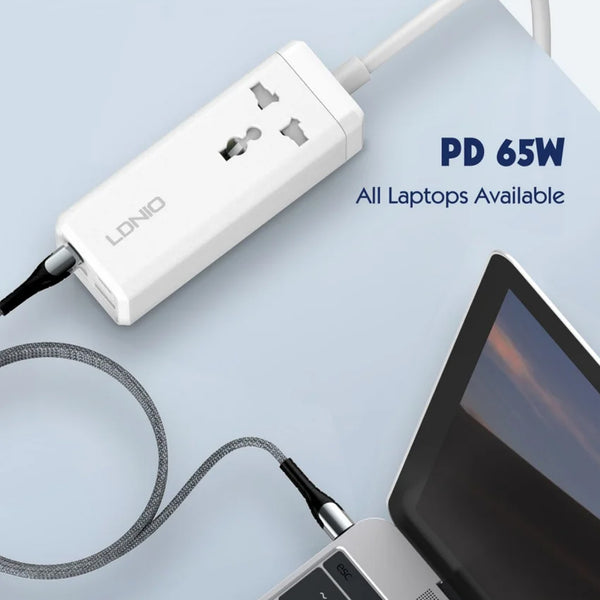 LDNIO 65W Multifunction Universal Power Adapter SC1418