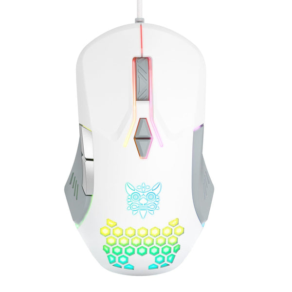 ONIKUMA CW902 Wired Gaming Mouse With Colorful Lighting - White
