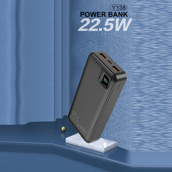 WUW Y138 Power Bank 20000mAh 22.5W Quick Charge PD - BLACK