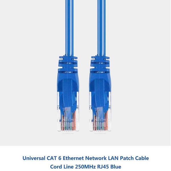Network LAN Cable Ethernet Patch Lead Fast Internet RJ45 Connectors - Blue