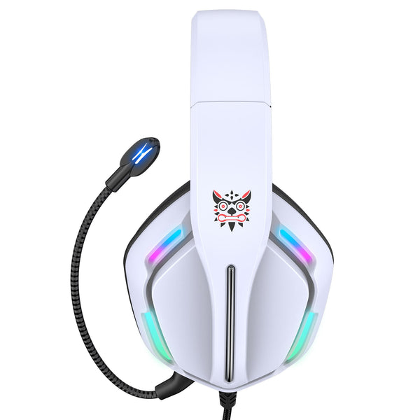 ONIKUMA X27 RGB Gaming Headset Stereo Surround Omnidirectional Noise Canceling Mic Ergonomic Design Headphone - White