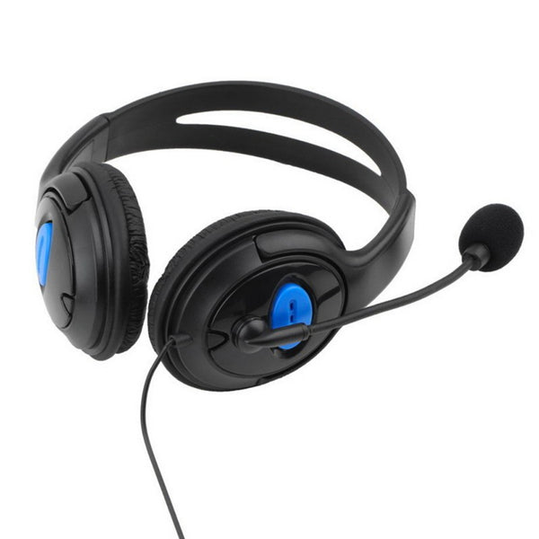 Wired Gaming Headset Soft Memory Earmuffs Headphones with Mic for PS4 - BLACK