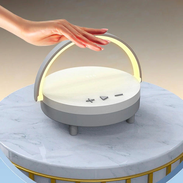 Multifunction Wireless Charge,Phone Holder,Night Light & Bluetooth Speaker