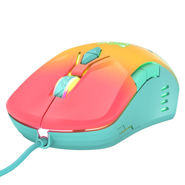 ONIKUMA CW902 Wired Gaming Mouse With Colorful Lighting - Rainbow