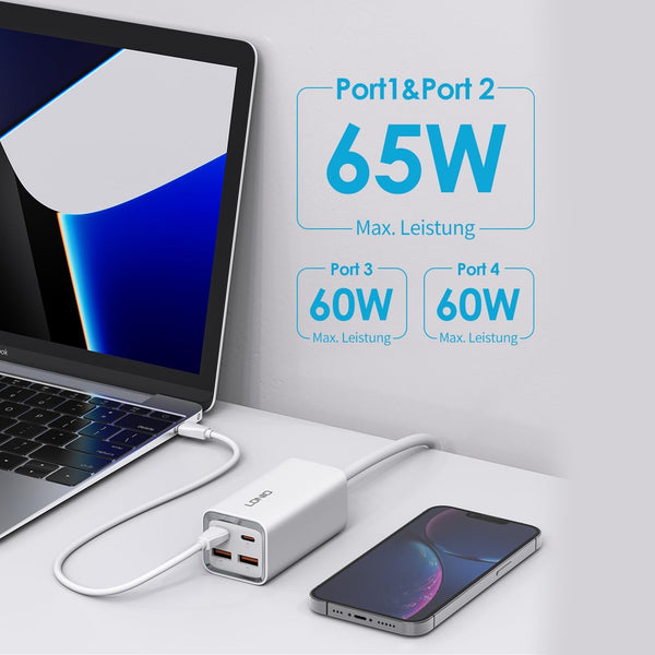 LDNIO 65W Multi-ports Desktop Charging Station A4610C