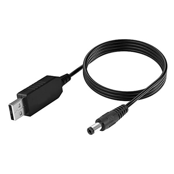 USB to 12V DC Cable Convertor with 2.1mm Male Connector