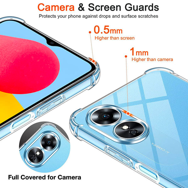 Protective Shockproof Transparent Case Designed for Oppo A17 / A17K