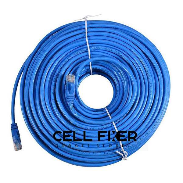 Network LAN Cable Ethernet Patch Lead Fast Internet RJ45 Connectors - Blue