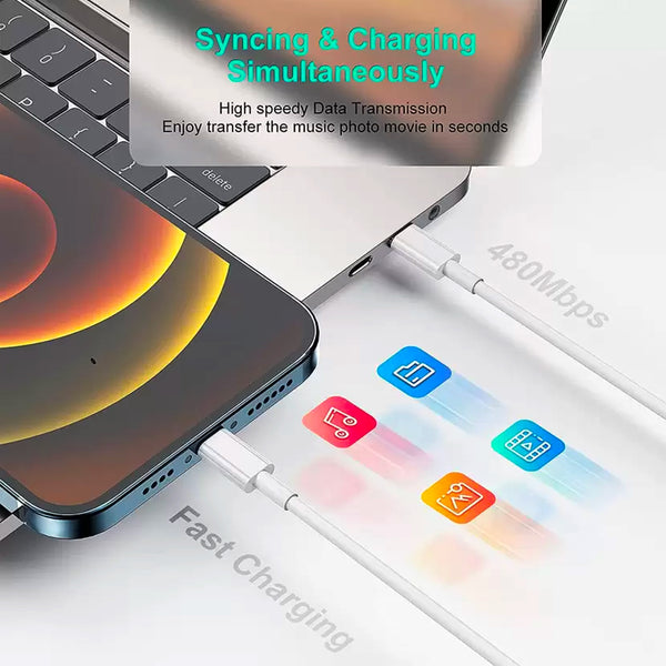 PD Fast Charge 27W Data Cable 2M Type-C to Lightning WUW-X188