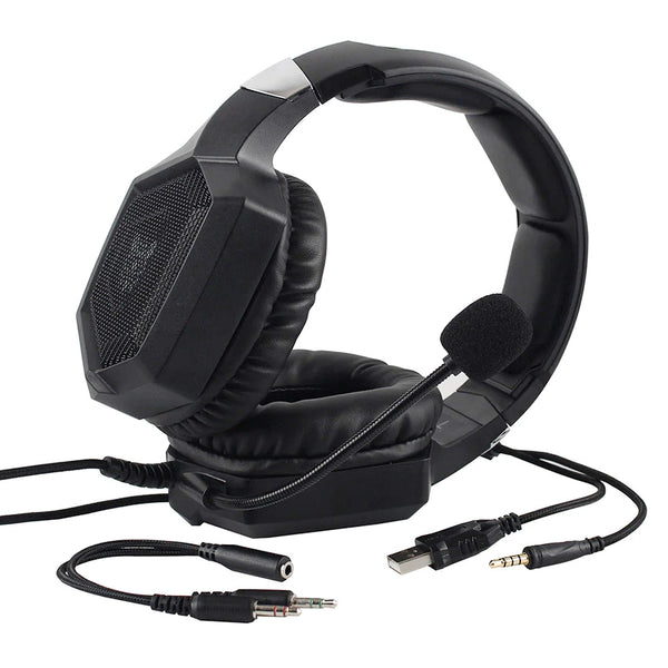 ONIKUMA K8 Wired Stereo Gaming Headphones With Mic LED RGB Lights - Black