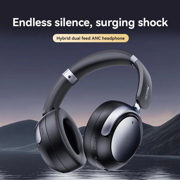 Yesido EP07 Hybrid Dual-feed ANC Noise Reduction Bluetooth Headphones(Black)