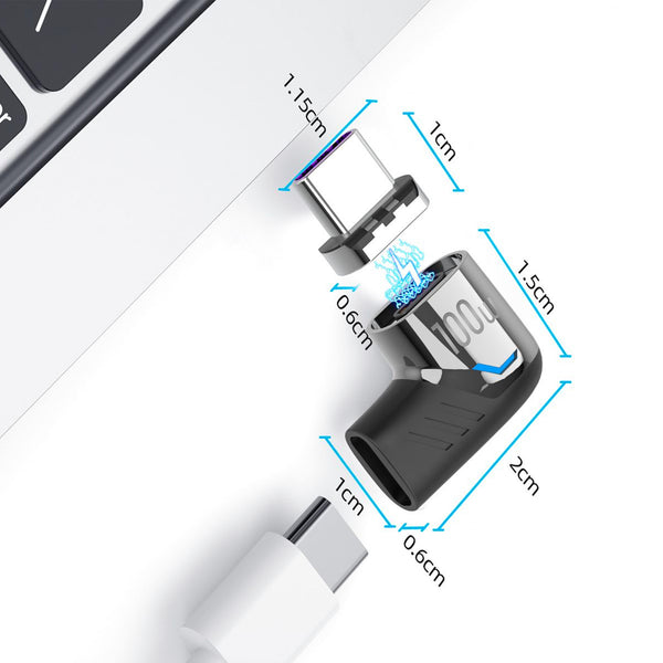 Magnetic Adapters Type C to Type C Mini Thin USB 3.1 Adapter 100W