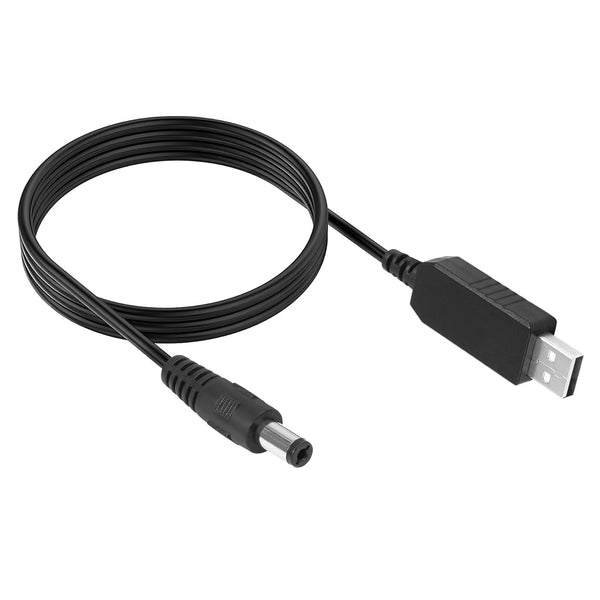 USB to 12V DC Cable Convertor with 2.1mm Male Connector