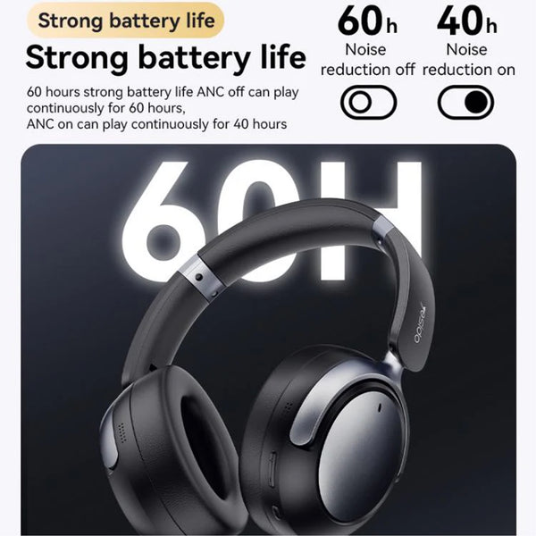 Yesido EP07 Hybrid Dual-feed ANC Noise Reduction Bluetooth Headphones(Black)