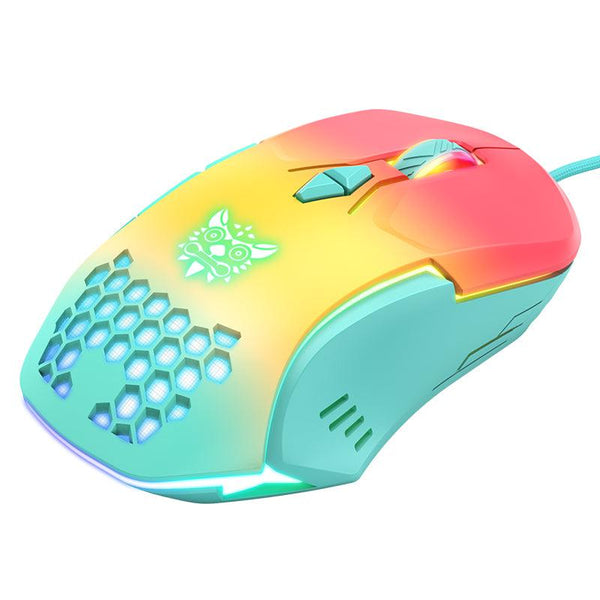 ONIKUMA CW902 Wired Gaming Mouse With Colorful Lighting - Rainbow