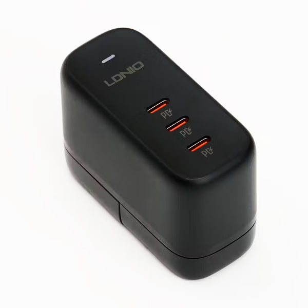 LDNIO 65W GaN Fast Charger with International Plugs & 3 USB-C Ports