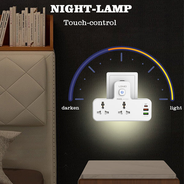 LDNIO 2 AC Outlets Portable Extension Power Socket SC2311