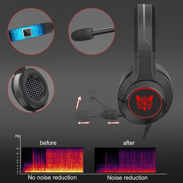 Onikuma K9 RGB Noise Canceling Gaming Headset With Microphone - Black