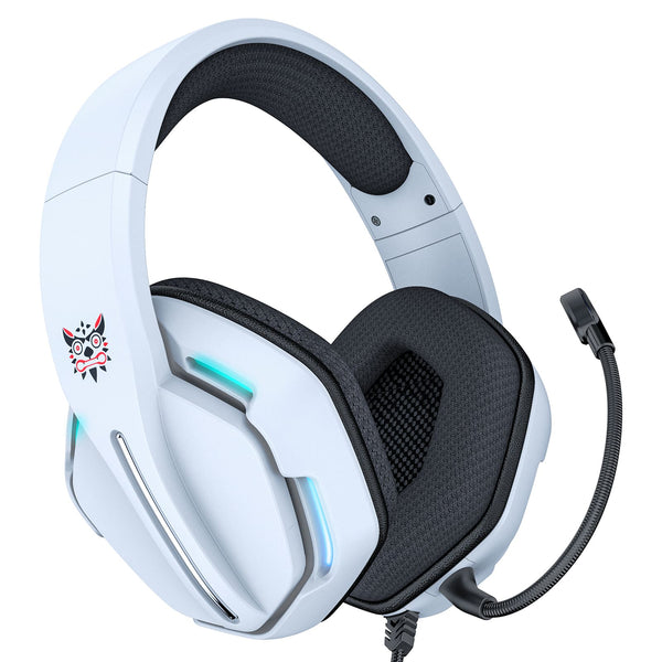 ONIKUMA X27 RGB Gaming Headset Stereo Surround Omnidirectional Noise Canceling Mic Ergonomic Design Headphone - White
