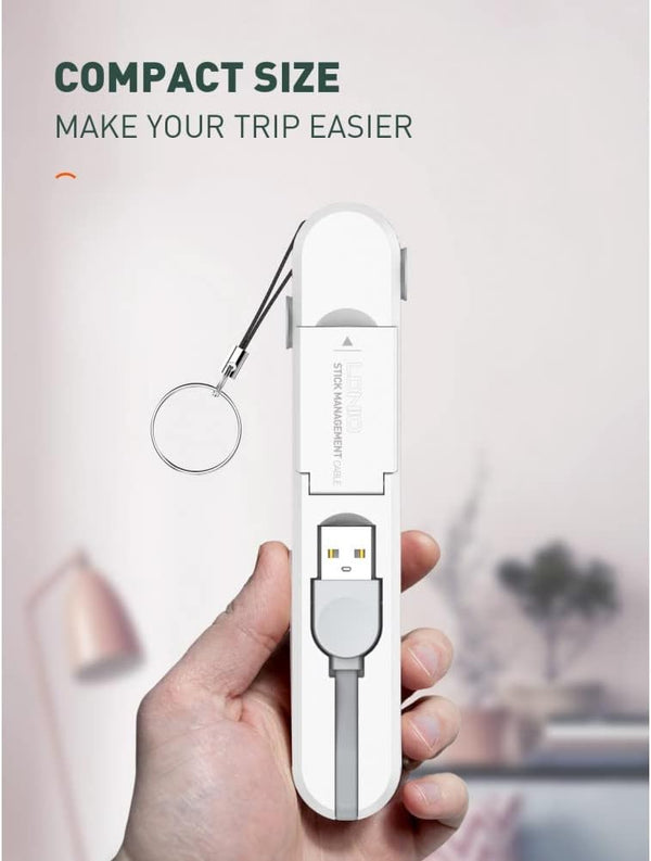 LDNIO 3-in-1 3.8A Fast Charging Cable with Keyring
