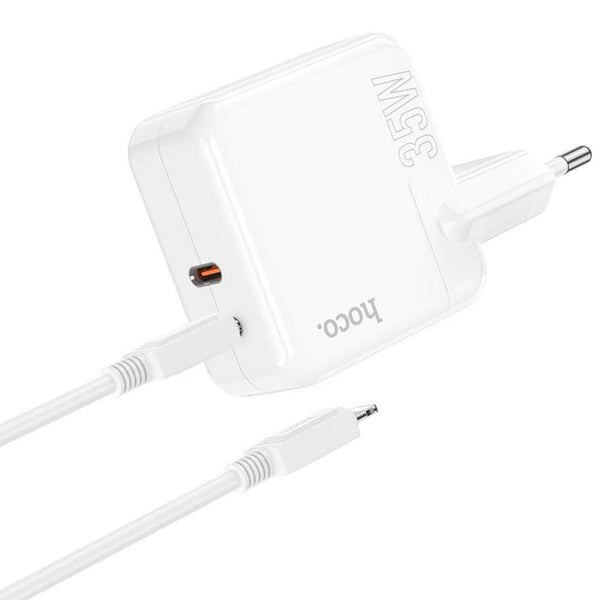 HOCO. Fast Charger With Type C to Lightning Cable for Apple Devices iPhone Ipad 35 Watts - C110A