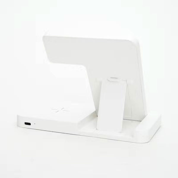 Multi-Function 3-in-1 Foldable Wireless Charging Stand With Night Light WC27 - White