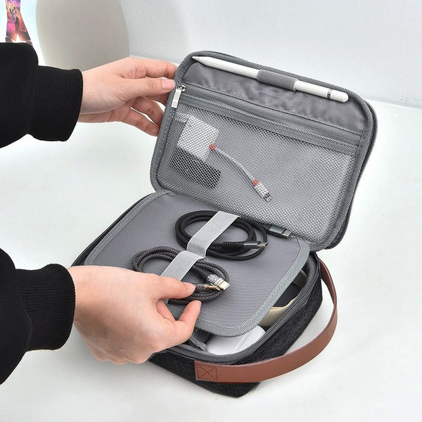 WiWU Minimalist Travel Pouch for Electronics Macbook Accessories Organizer Bag