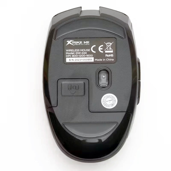 Xtrike Me 2.4G Dual Mode Wireless Mouse DUO MODE Wirelesss GW-224 Black