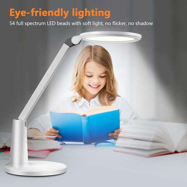 Eye Protection Reading Lamp LED Study Desk Light Rechargeable 5 Brightness Levels