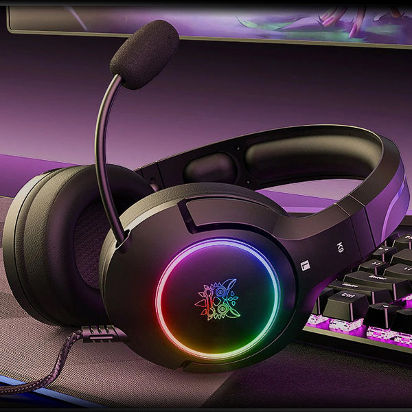 Onikuma K9 RGB Noise Canceling Gaming Headset With Microphone - Black