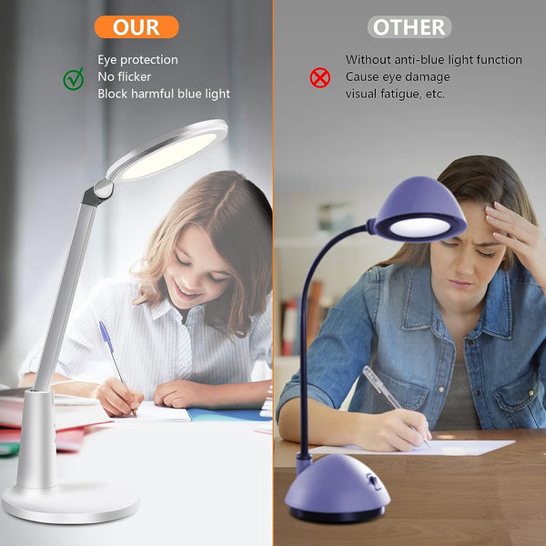 Eye Protection Reading Lamp LED Study Desk Light Rechargeable 5 Brightness Levels