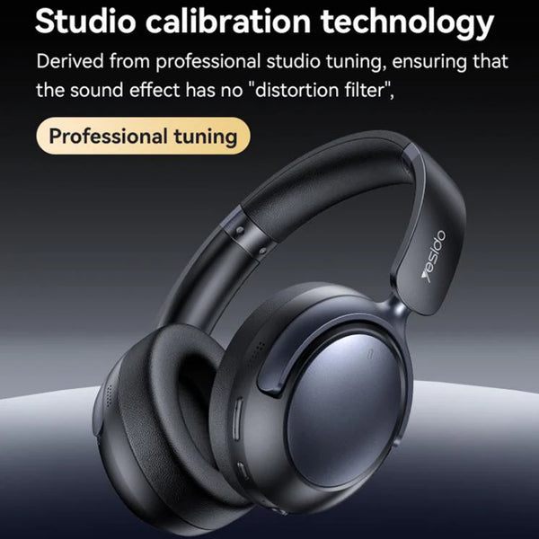 Yesido EP07 Hybrid Dual-feed ANC Noise Reduction Bluetooth Headphones(Black)